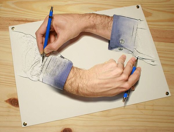 600x454 22 Creative 4d Artworks That Invade Reality Artwork, Drawing