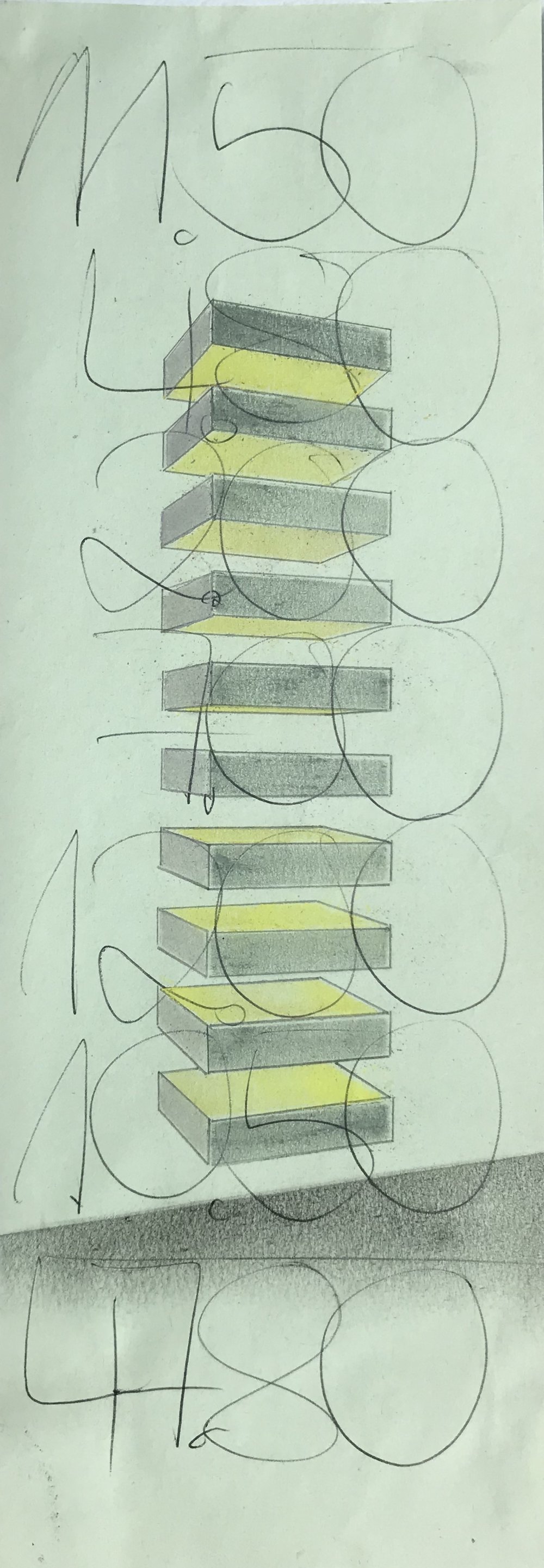 1000x2882 Untitled I (Receipt Drawing), 2017 Collecteurs