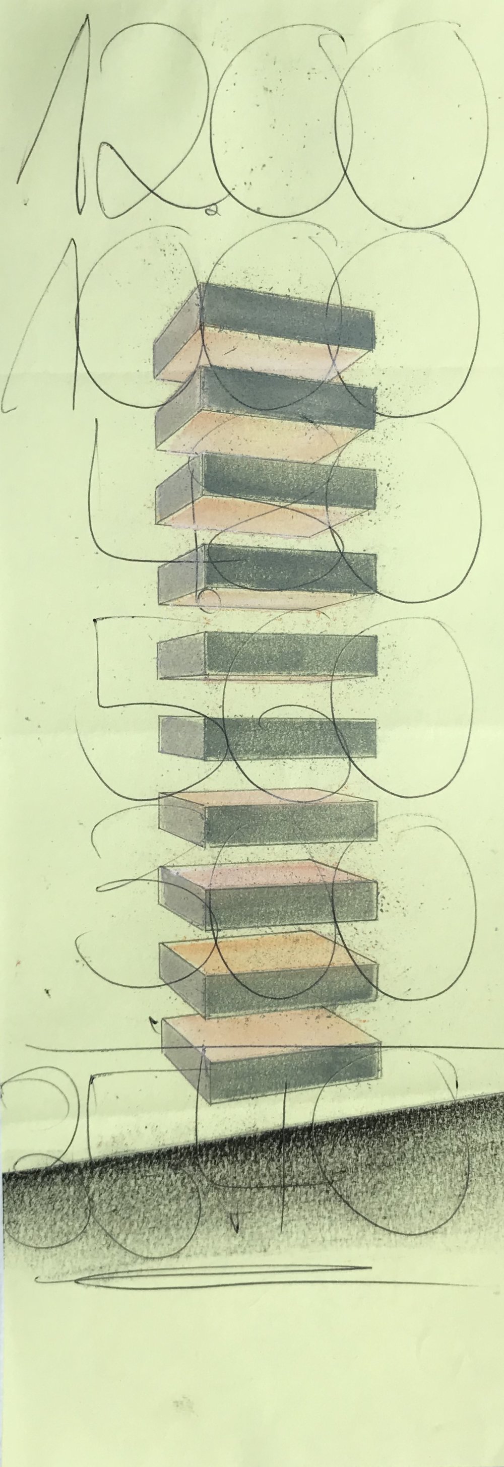 1000x2911 Untitled Ii (Receipt Drawing), 2017 Collecteurs