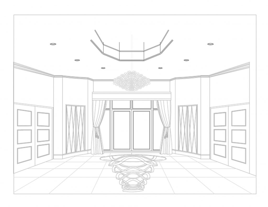 1024x791 Interior Design Office Sketches. Sketch Visual For Large Office