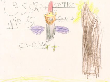 429x320 A Drawing Of A Flying Reptile By A Reception Class Pupil