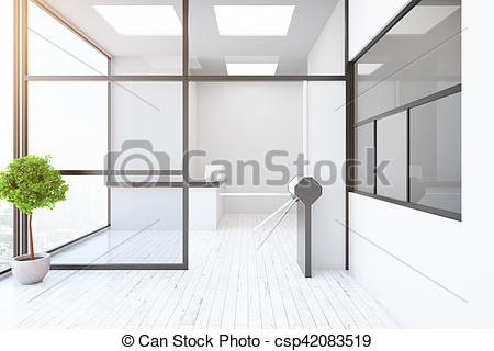 450x320 Contemporary Interior With Turnstile And Reception . Clipart