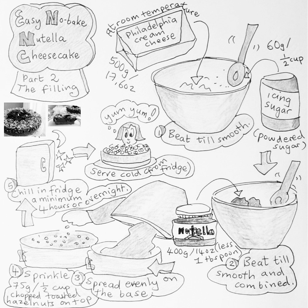 1000x1000 Nutella Cheesecake Illustrated Recipe Lili's Cakes