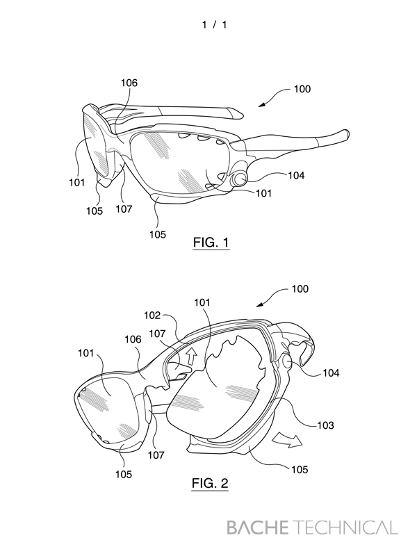 600x800 Patent Drawing Sunglasses Bache Technical