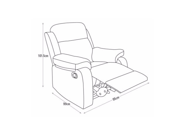 614x460 Bradley Manual Recliner Chair Natural A.b.m Furniture