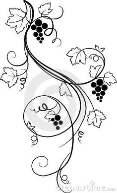 236x389 Rose Vine Drawing