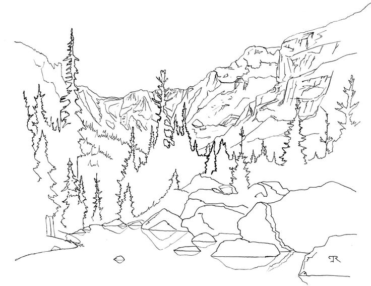 736x567 Drawn Mountain Mountain Region