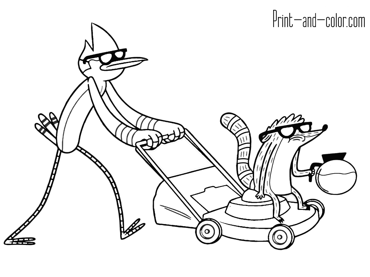 1200x900 Marvelous Regular Show Coloring Pages Colouring In Amusing Pages