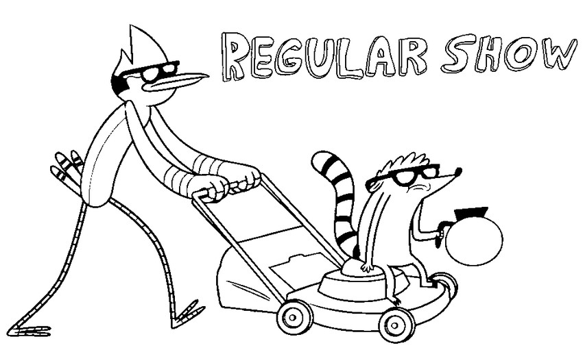 850x514 Coloring Page Regular Show 2