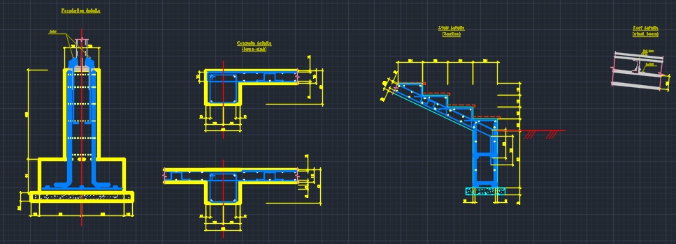 967x350 Foundation And Steel Connection Detail