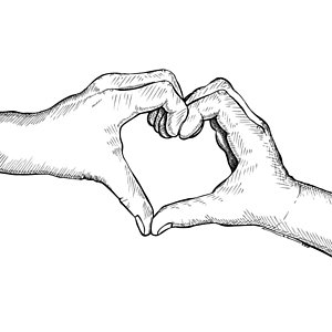 300x300 Cute Couple Drawings Fine Art America