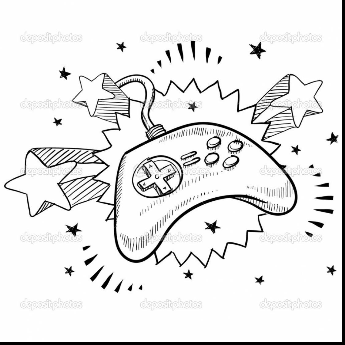 1126x1126 Unique Video Game Remote Control Coloring Pages Collection Free