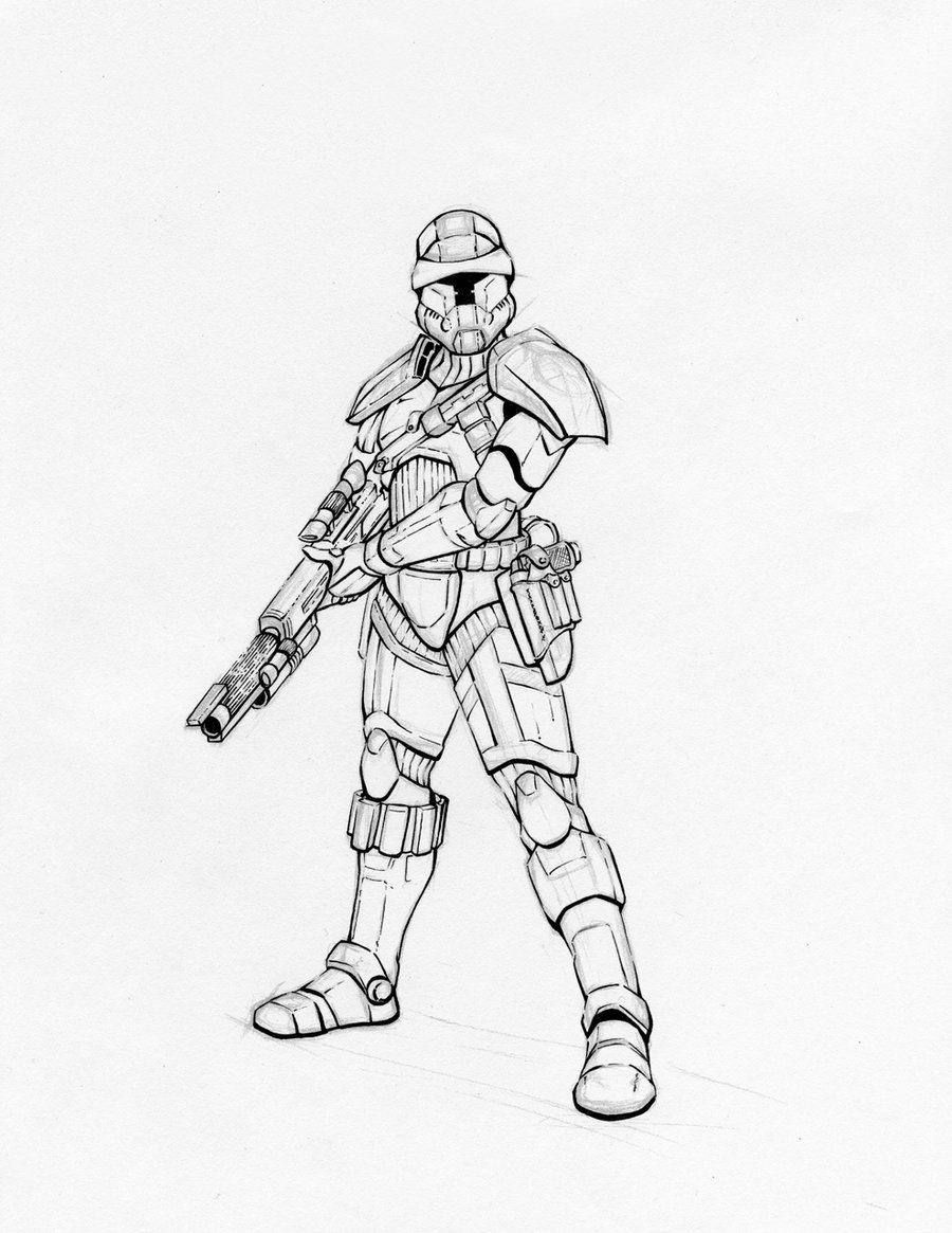 900x1165 Star Wars Republic Trooper By K1lleet