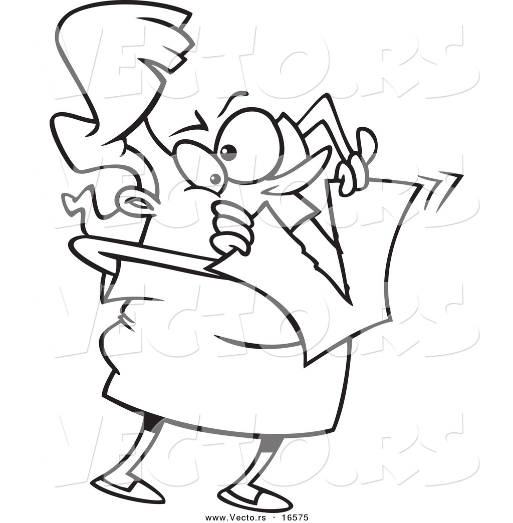 1024x1044 Vector Of A Cartoon Girl Tearing Up Her Bad New Years Resolution