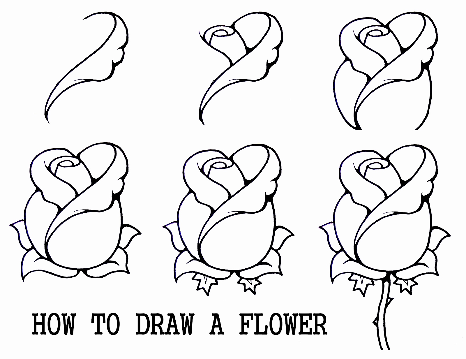 1600x1232 Drawing For Kids Step By Step Inspirational S Easy Roses To Draw