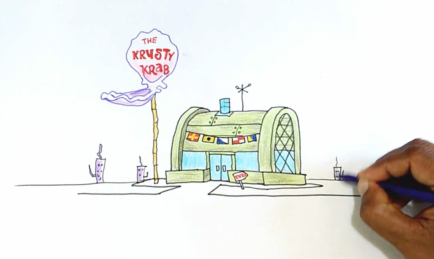 1466x878 How To Draw The Krusty Krab