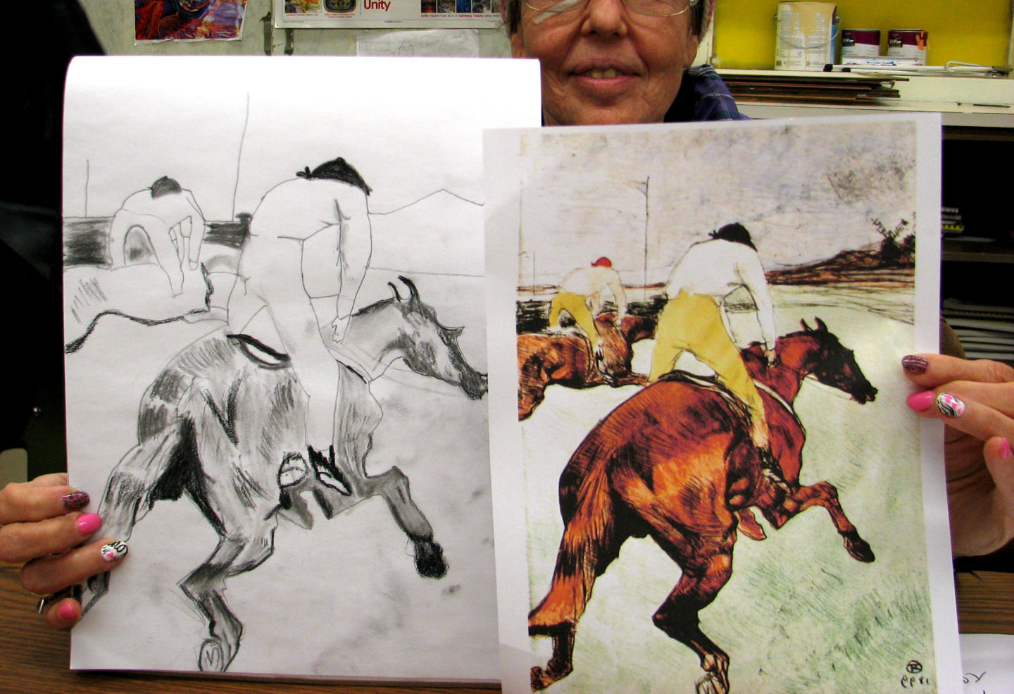 1440x985 3rd Week Of Right Side Of The Brain Class. Contour Line Drawing