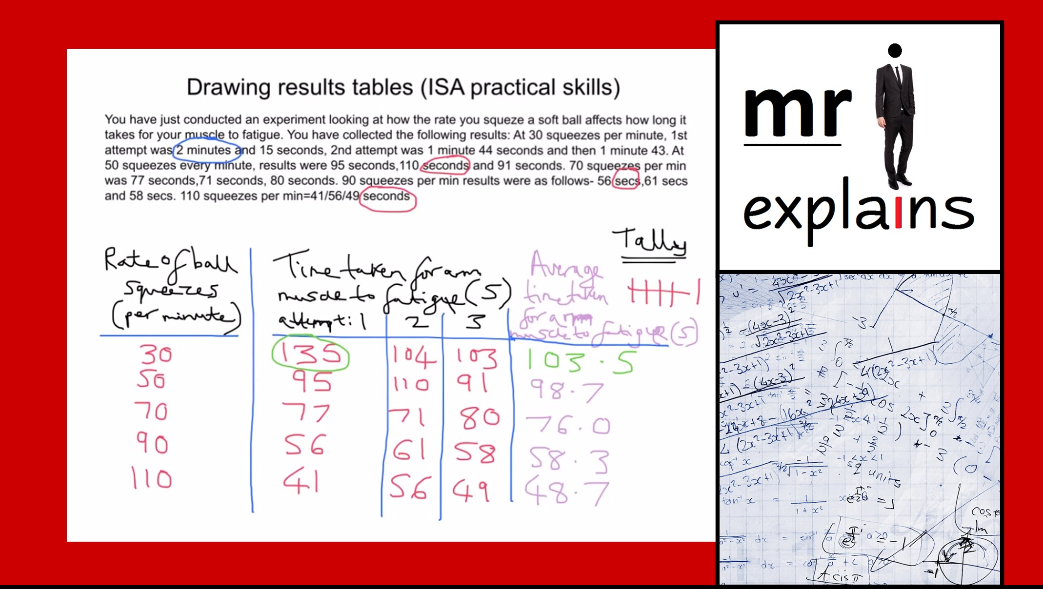 2138x1208 Mr I Explains How To Draw A Results Table (Aqa Isa Practical
