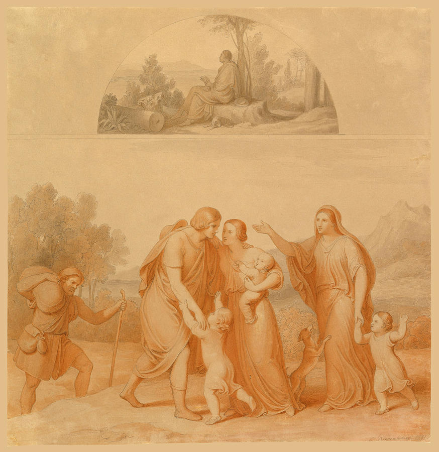 874x900 The Return Drawing By Johannes Riepenhausen