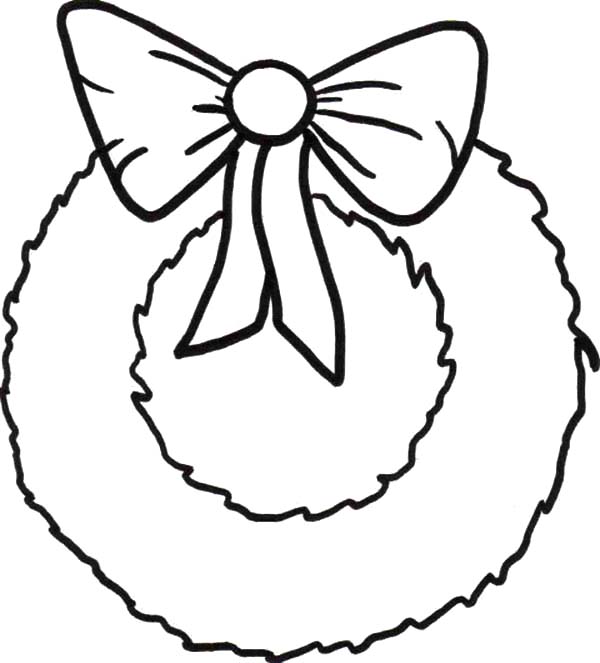 600x663 Simple Christmas Coloring Pages Simple Christmas Wreaths