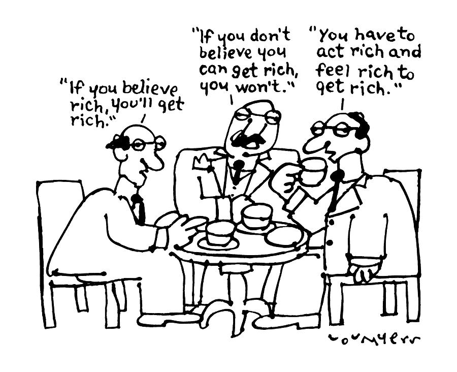 900x732 Man One If You Believe Rich Drawing By Lou Myers