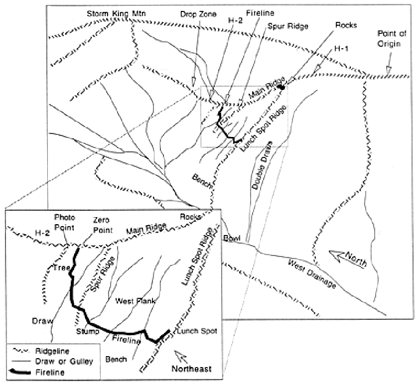 843x775 Oblique Sketch Of West Facing Slope Of The Main Ridge. Perspective