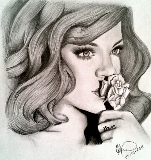 500x529 Drawing Of @rihanna On Twitpic On We Heart It