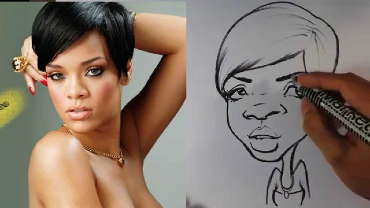 1280x720 How To Draw A Caricature Of Rihanna