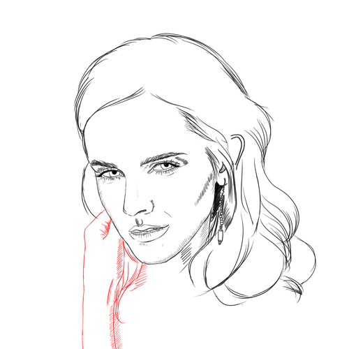 500x500 Emma Watson How To Draw Famous People How To Draw