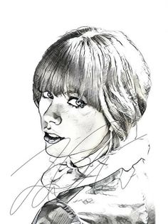 236x315 Rihanna Drawing Sketch Print Wall Art Illustration Celebrity