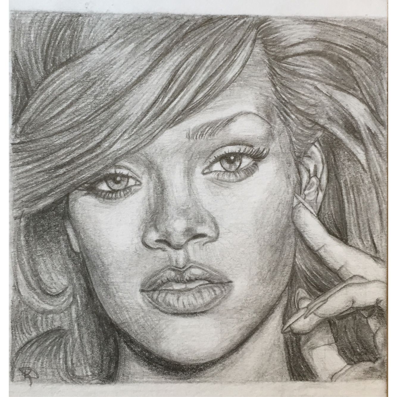 1334x1334 Rihanna Sketch Art,drawing,portre Rihanna
