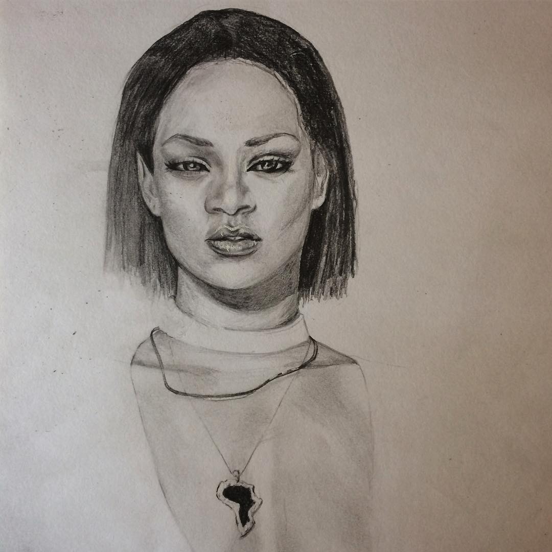 1080x1080 Rihanna Drawing Art Sketch On Instagram
