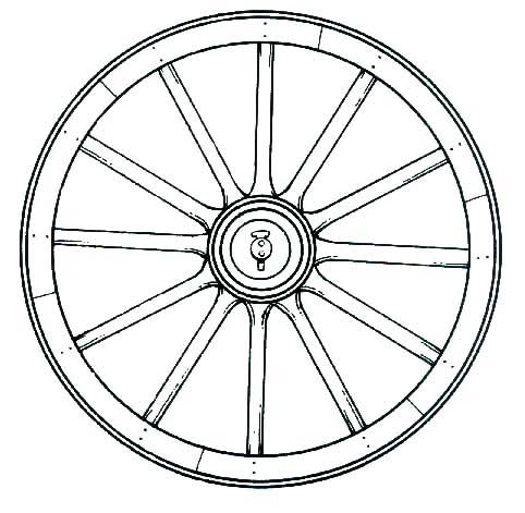 482x471 Wagon Wheel Coloring Page Oregon Trail Wagon Drawing