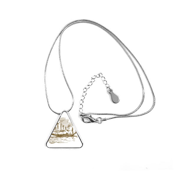 600x600 River Boat Sketch Landscape Country City Landmark Illustration