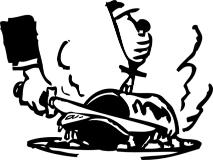 425x320 Free Download Of Carving The Roast Clip Art Vector Graphic