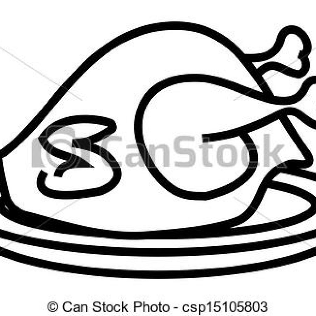1024x1024 Cooked Turkey Drawing Cross Clipart