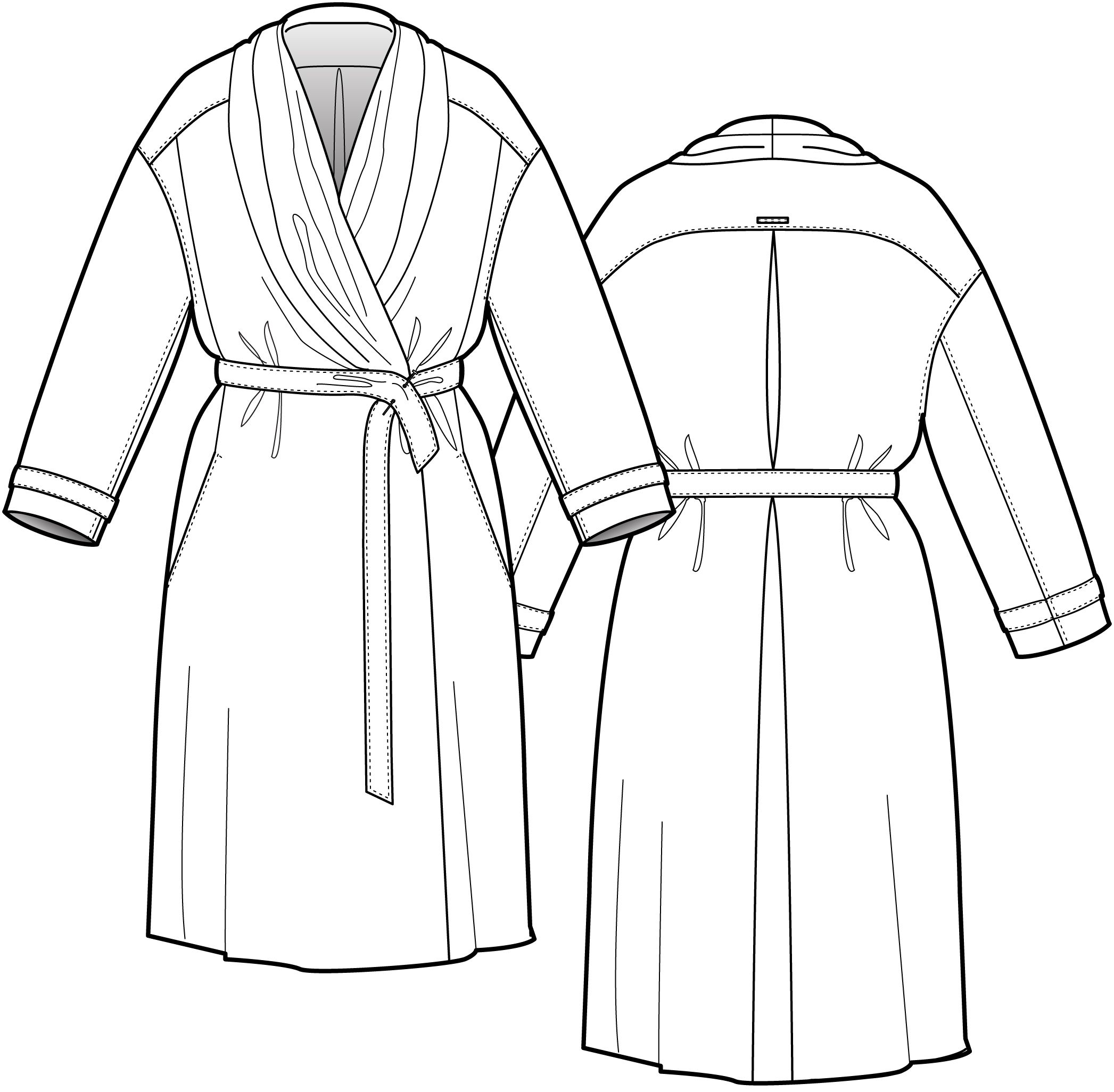 2093x2053 Robe Coat.jpg Line Drawings Drawing