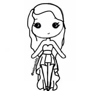 306x306 Fille Robe Chic Et Cheveux Chibi