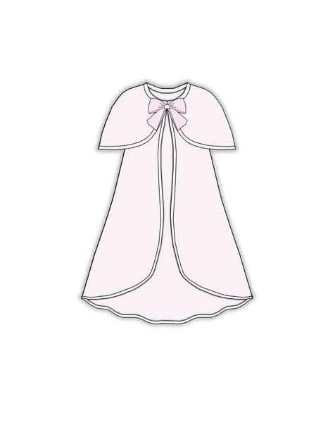 449x600 Girls Fashion Angel Frills Pink Capped Robe Laura Dare Sleepwear