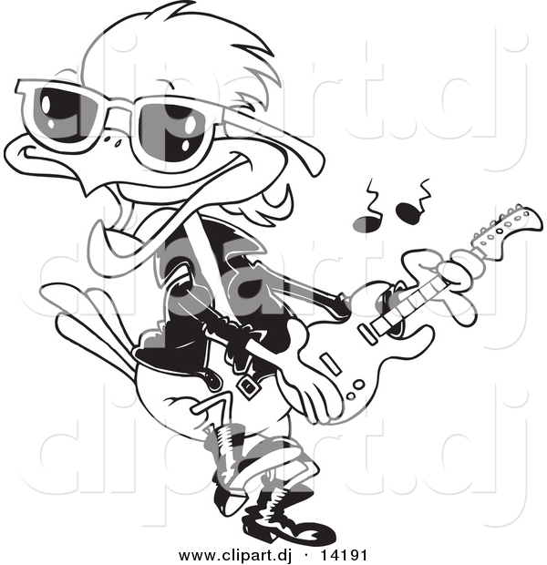 600x620 Vector Of Cartoon Rocker Robin