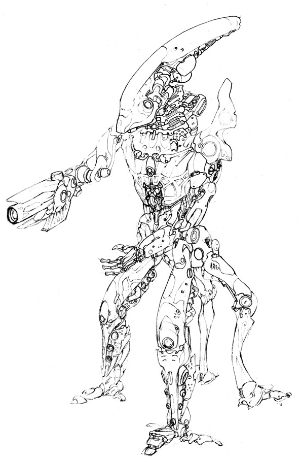 596x906 Robot V Sketch By Johnstifter