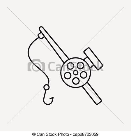 450x470 Fishing Rod Line Icon Clipart Vector