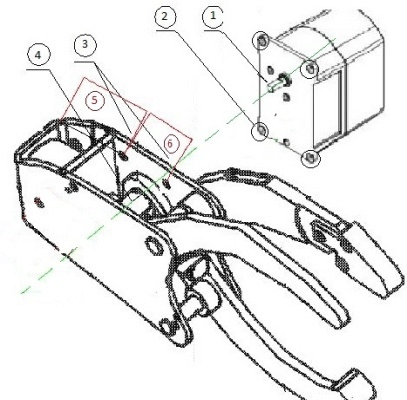 407x400 The Drawing Of The Modified Non Motorized Otto Bock Hand