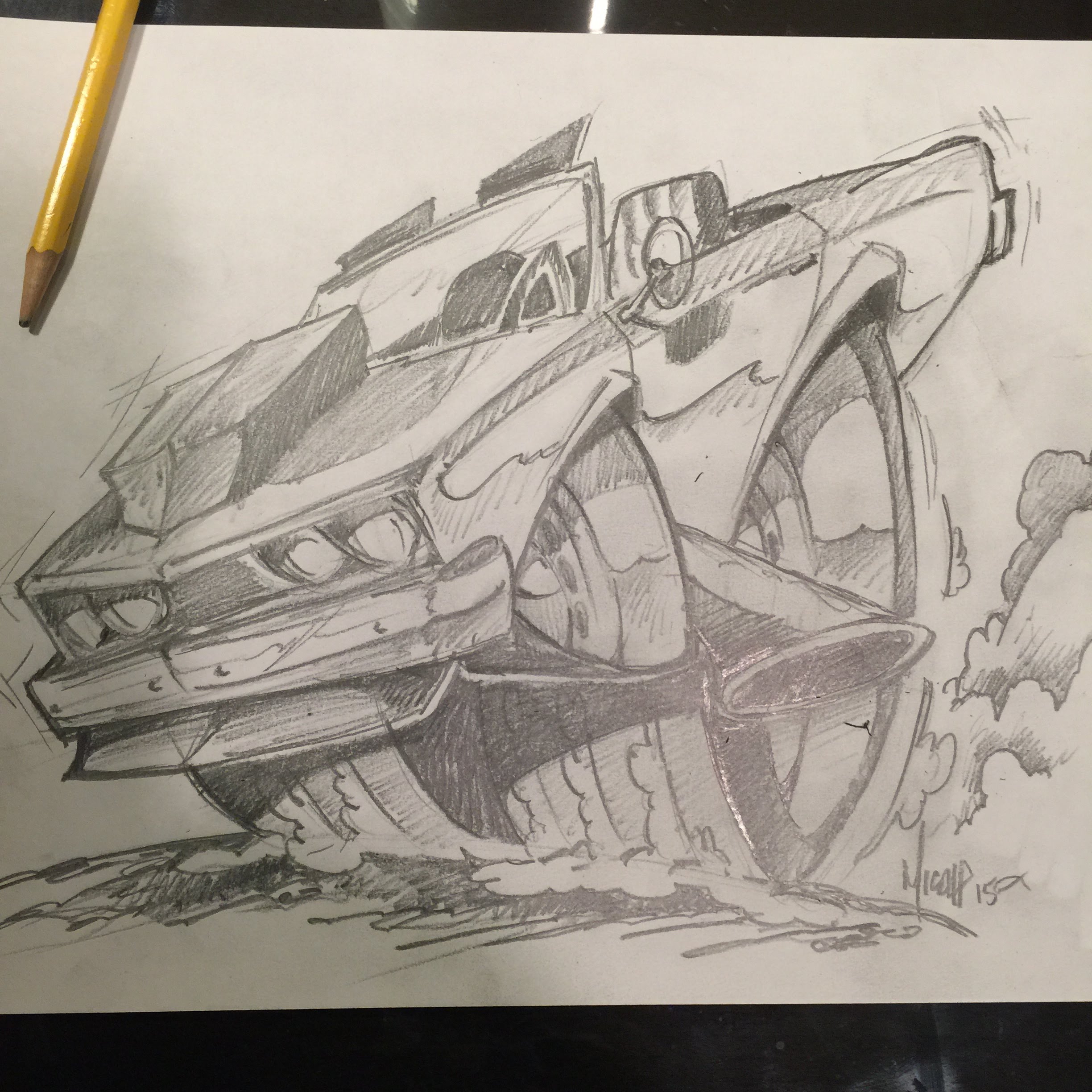 2448x2448 How To Draw A Hot Rod With Big Tires