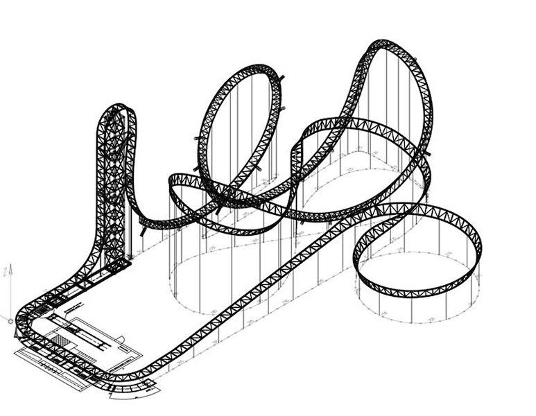 773x600 Collection Of Roller Coaster Drawing Step By Step High