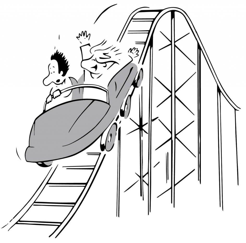 1024x1010 Collection Of Roller Coaster Line Drawing High Quality, Free