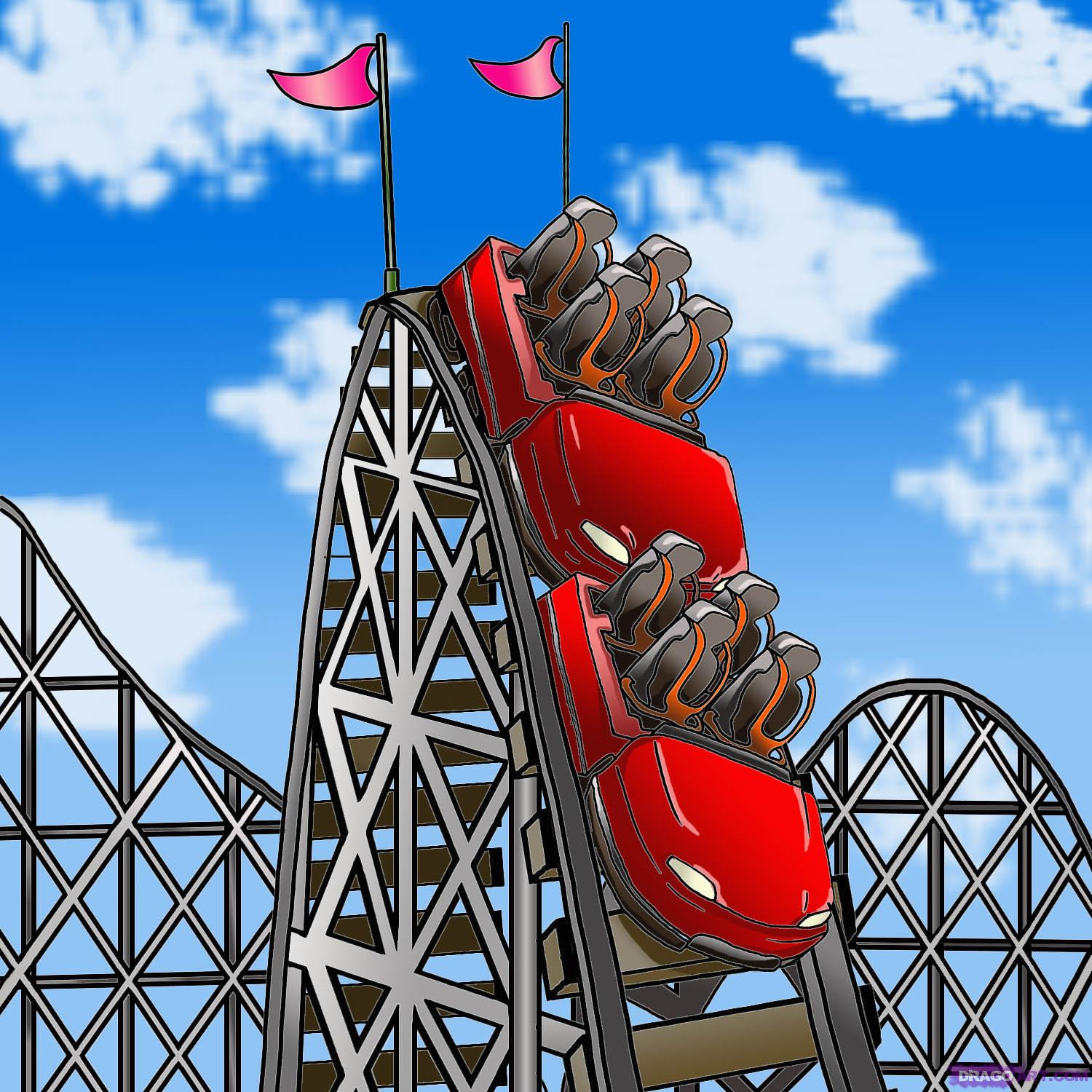 1500x1500 Roller Coaster Drawing Easy