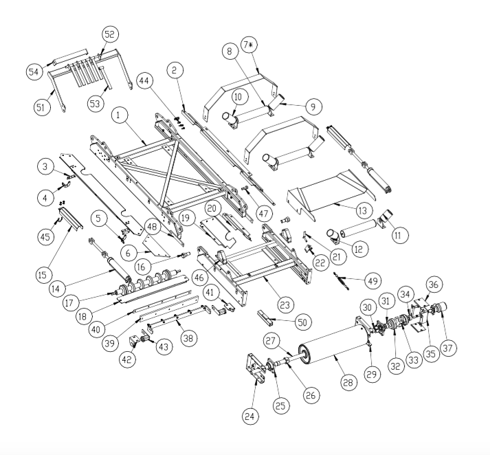 713x662 Powerscreen Terex Warrior 1400 Replacement Side Roller Lh 02020604