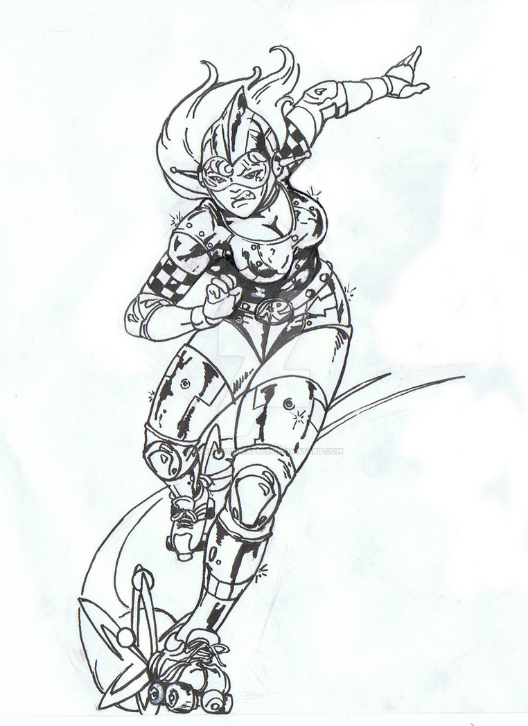 762x1048 Atomic City Roller Derby Girl By Frostbitegraphix