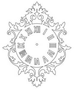 252x297 Roman Numeral Wall Clock Dxf Downloads Files For Laser Cutting